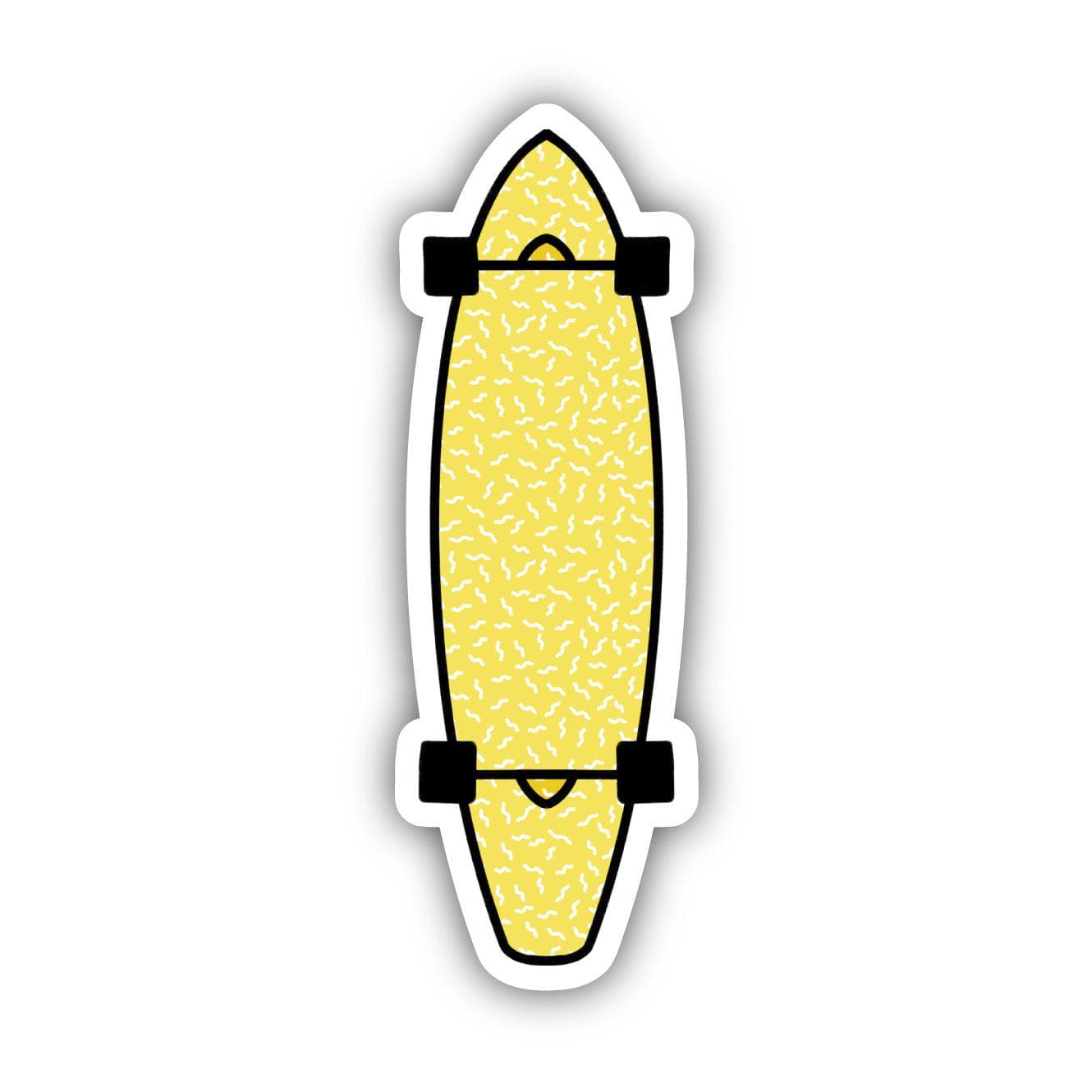  Yellow Longboard Aesthetic Sticker、mySite、elrpsem3k