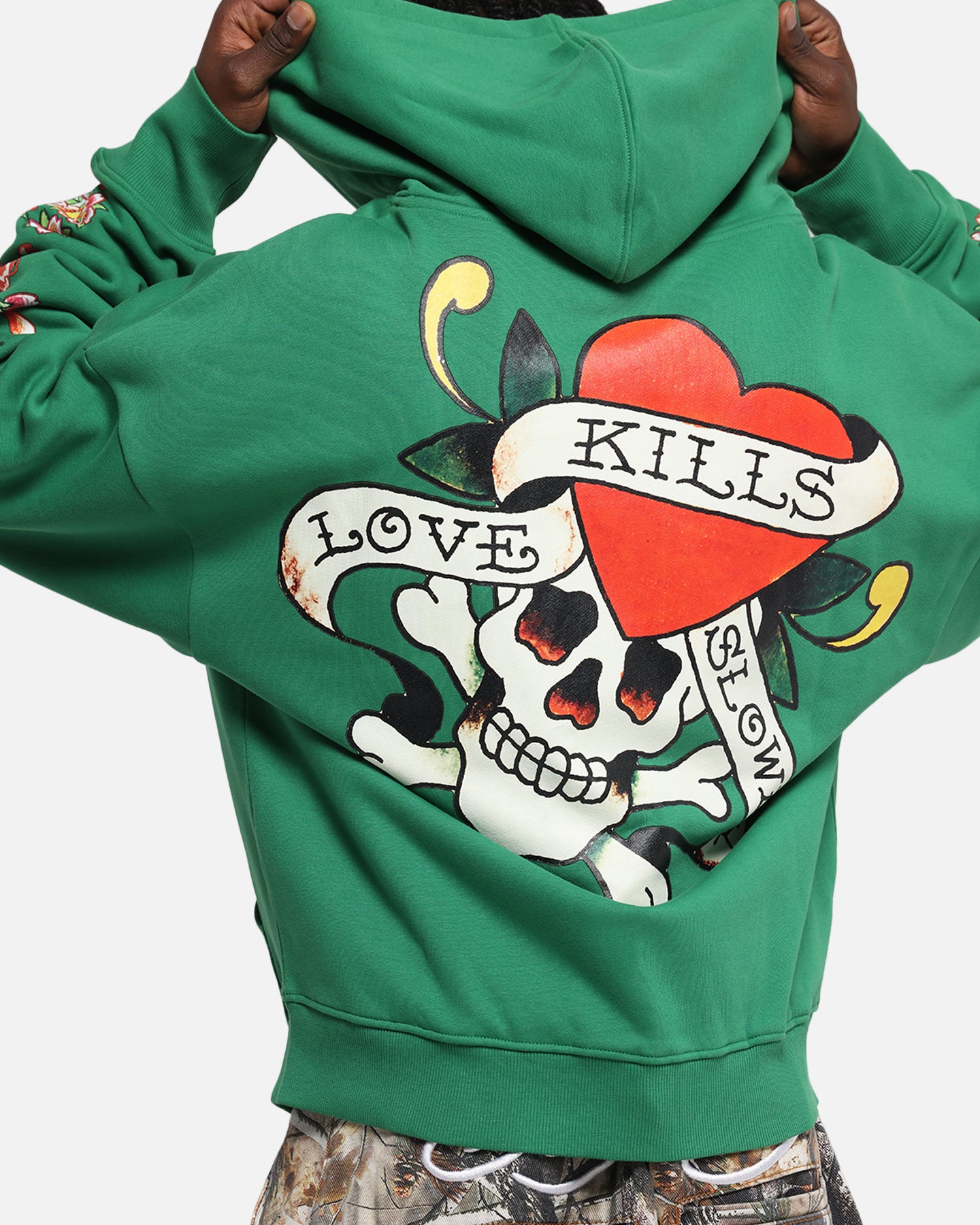 Ed Hardy Love Kills Slowly Zip Hoodie Green、mySite、zt4zffjzw