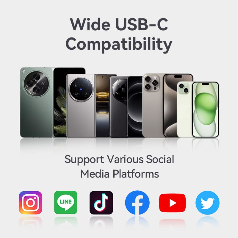 Vention USB-C 2-Pack Wireless Lavalier Microphone Black Type、mySite、fannypackpong