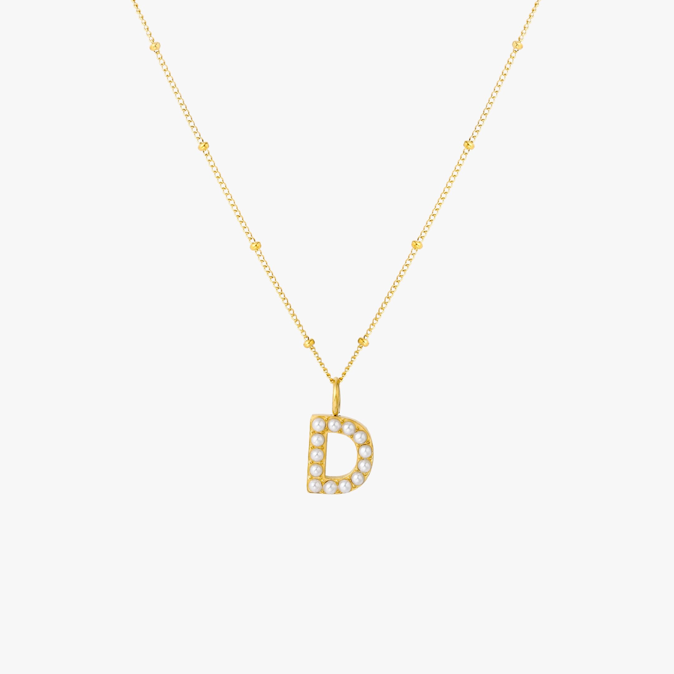 Pearl Initial Necklace、mySite、hinf8tx79