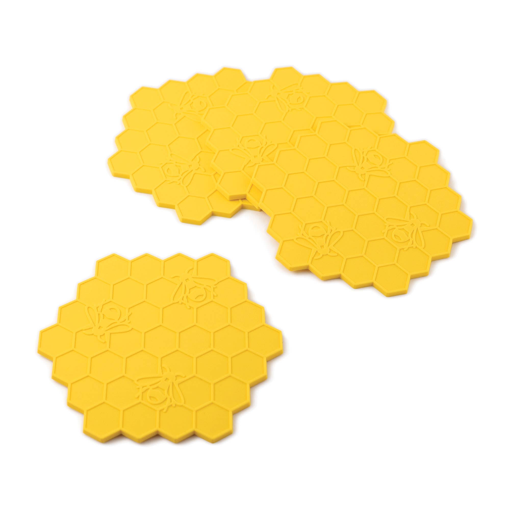 Beehive Silicone Coaster - Set of 4、mySite、g9winljtr