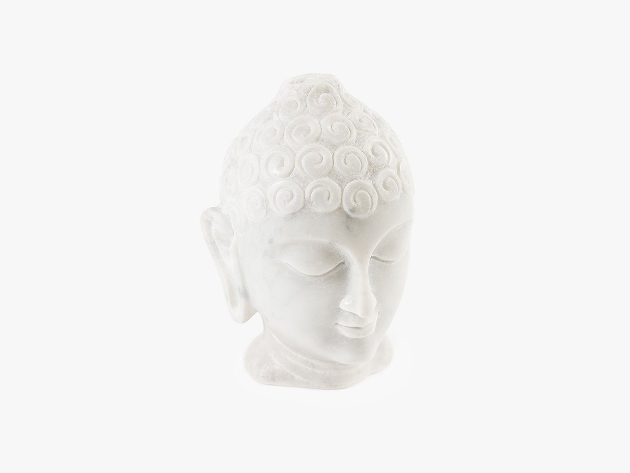 Buddha Head - White Marble (Small, 15cm)、mySite、topwebapps
