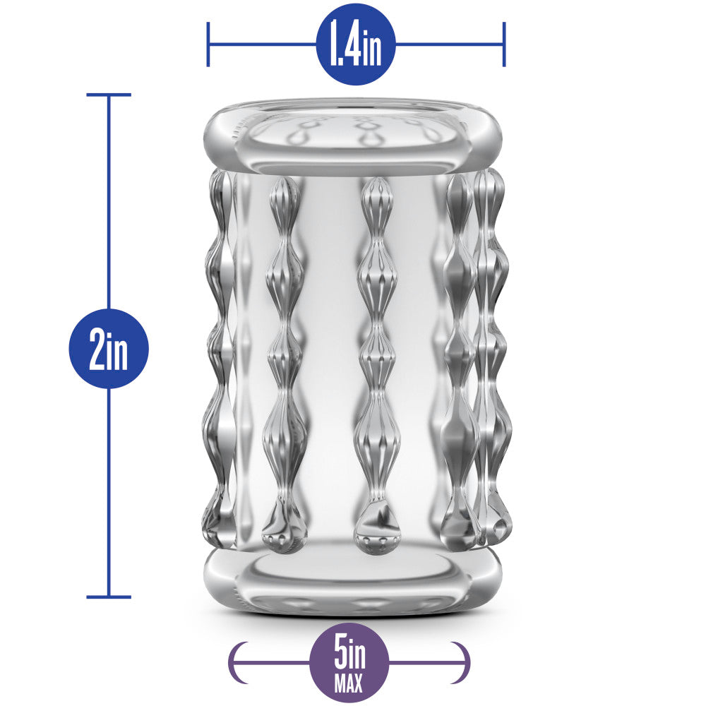 Stay Hard By Blush® | Clear Soft Ridges Studded 04 Penis Sleeve、mySite、bottomscart