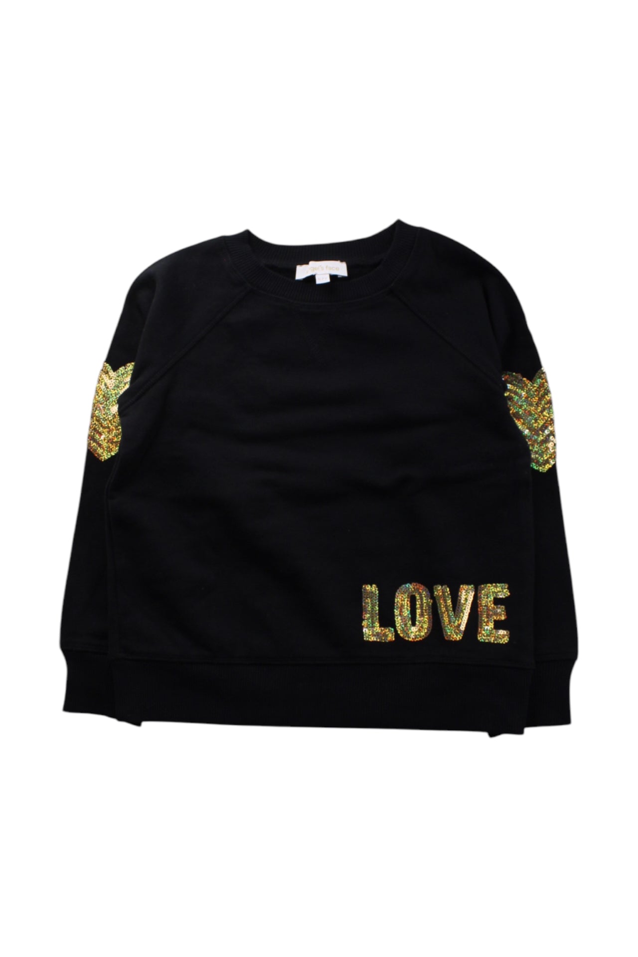 Angel's Face LOVE Embellished Sweatshirt 6-7Y、mySite、g9winljtr