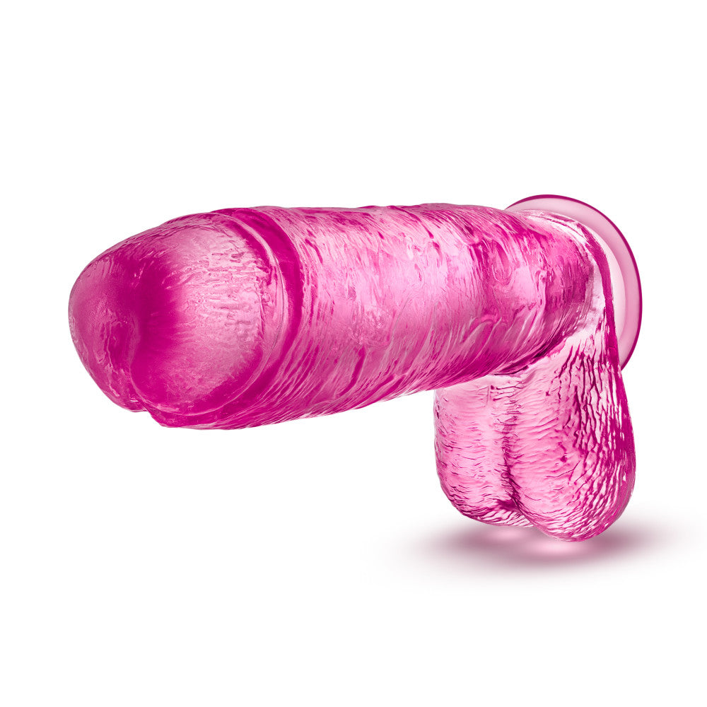 B Yours Plus By Blush® | Big N’ Bulky Pink 10.5-Inch Long Dildo With Balls & Suction Cup Base、mySite、bottomscart