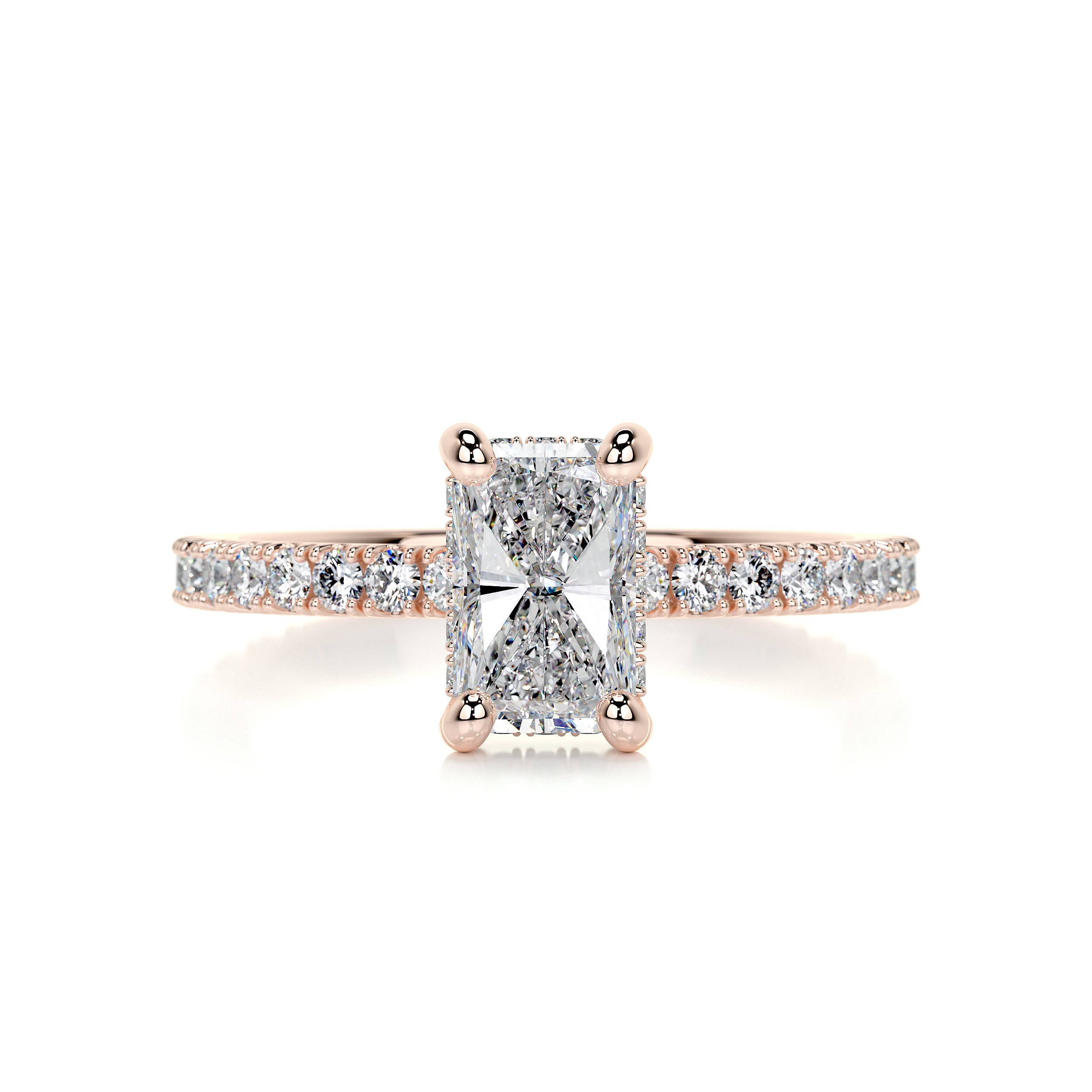 Deborah Elongated Diamond Engagement Ring -14K Rose Gold、mySite、hinf8tx79