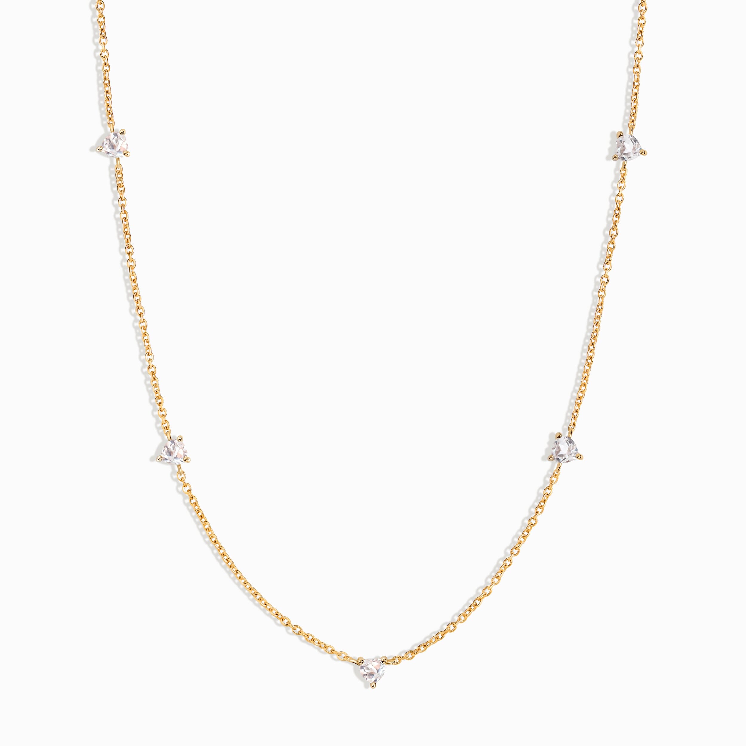 White Topaz Never Without My Gem Necklace - April Birthstone、mySite、hinf8tx79