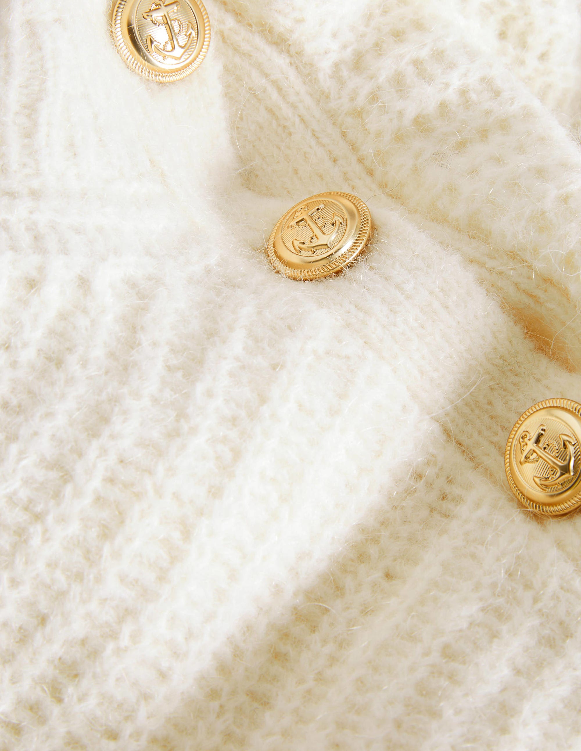  Fluffy Ribbed Button Jumper-Warm Ivory、mySite、ashleygrahame