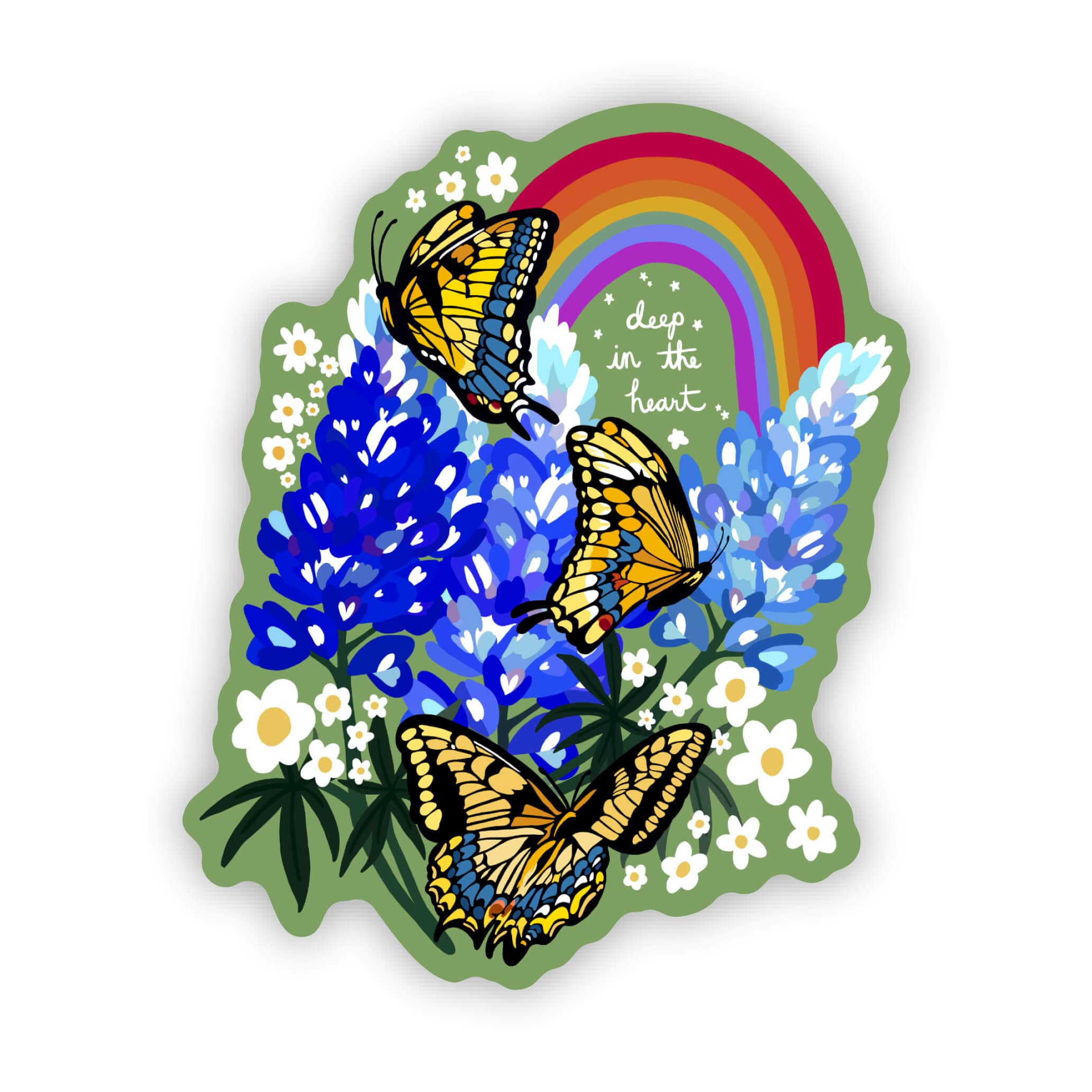 Deep in the heart rainbow & butterfly sticker、mySite、ghnorth