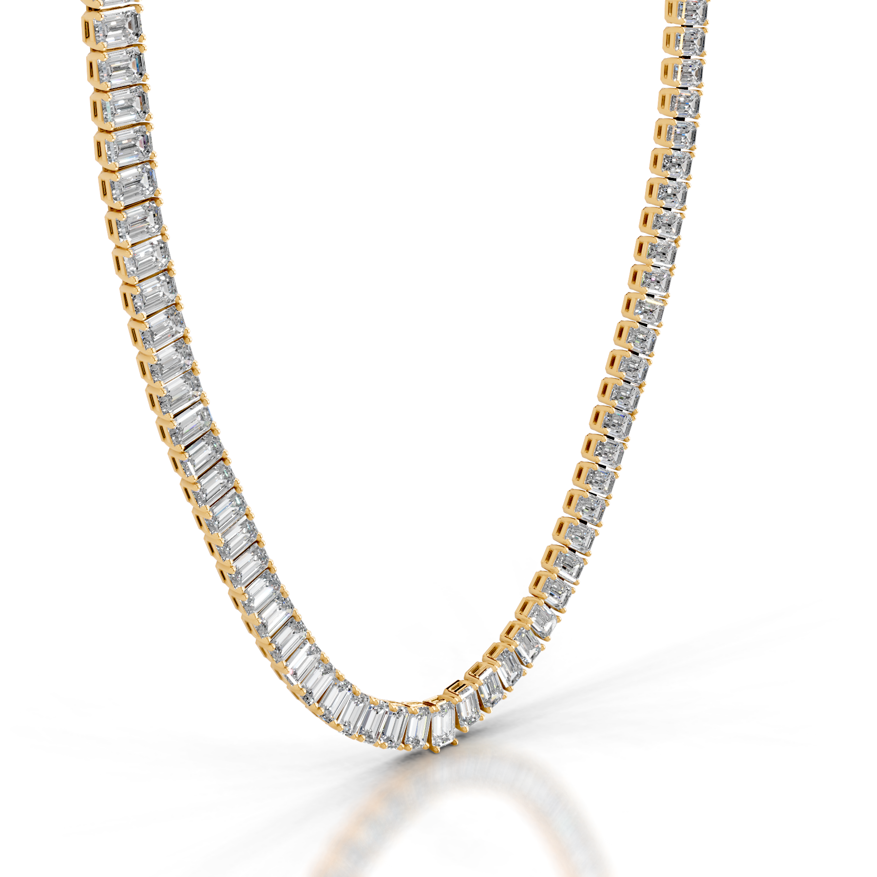 Arden Lab Grown Diamond Tennis Collier (20 Carat) -18K Yellow Gold、mySite、hinf8tx79