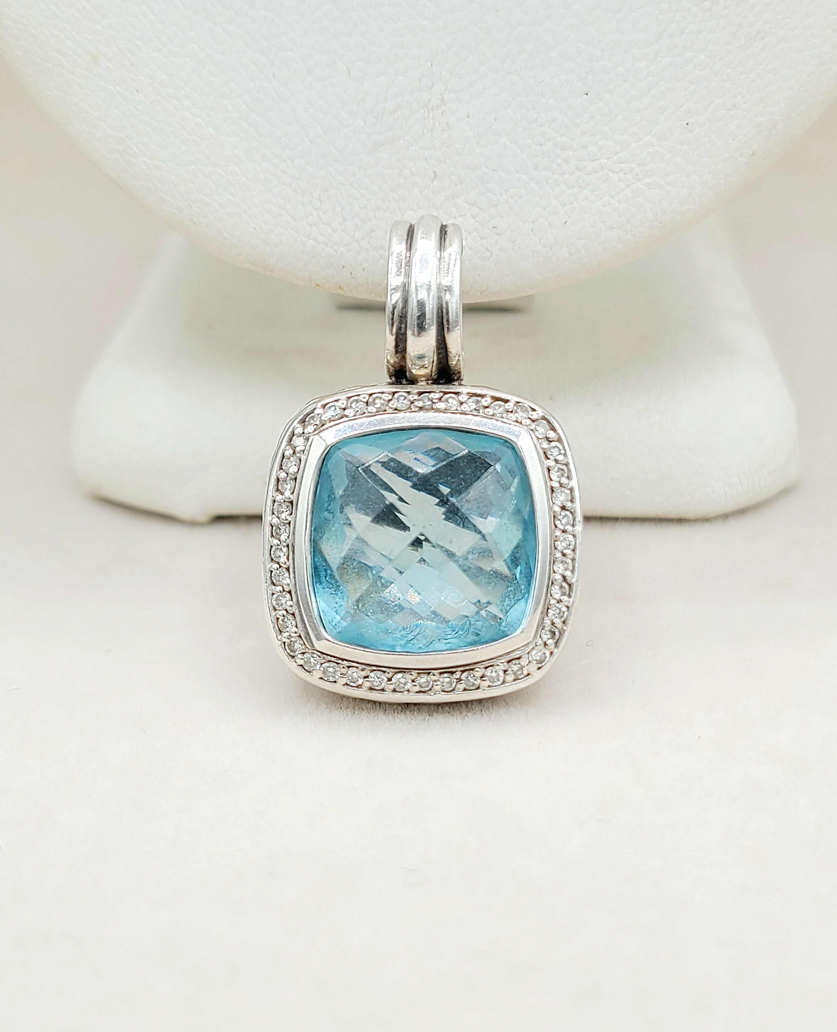 David Yurman Albion Pendant 14mm Blue Topaz & Diamonds、mySite、hinf8tx79