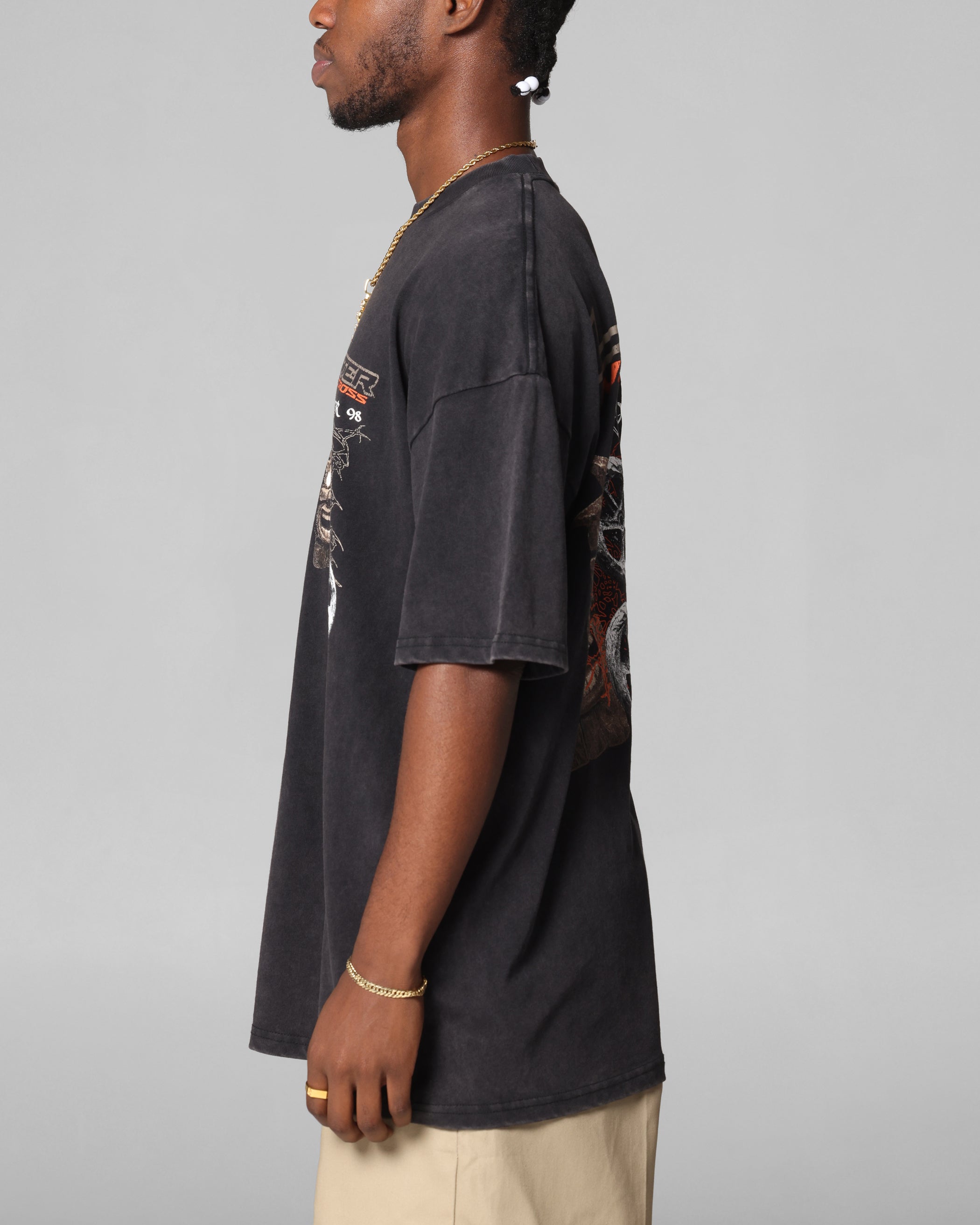 Loiter Summer Motocross T-Shirt Black Acidwash、mySite、zt4zffjzw