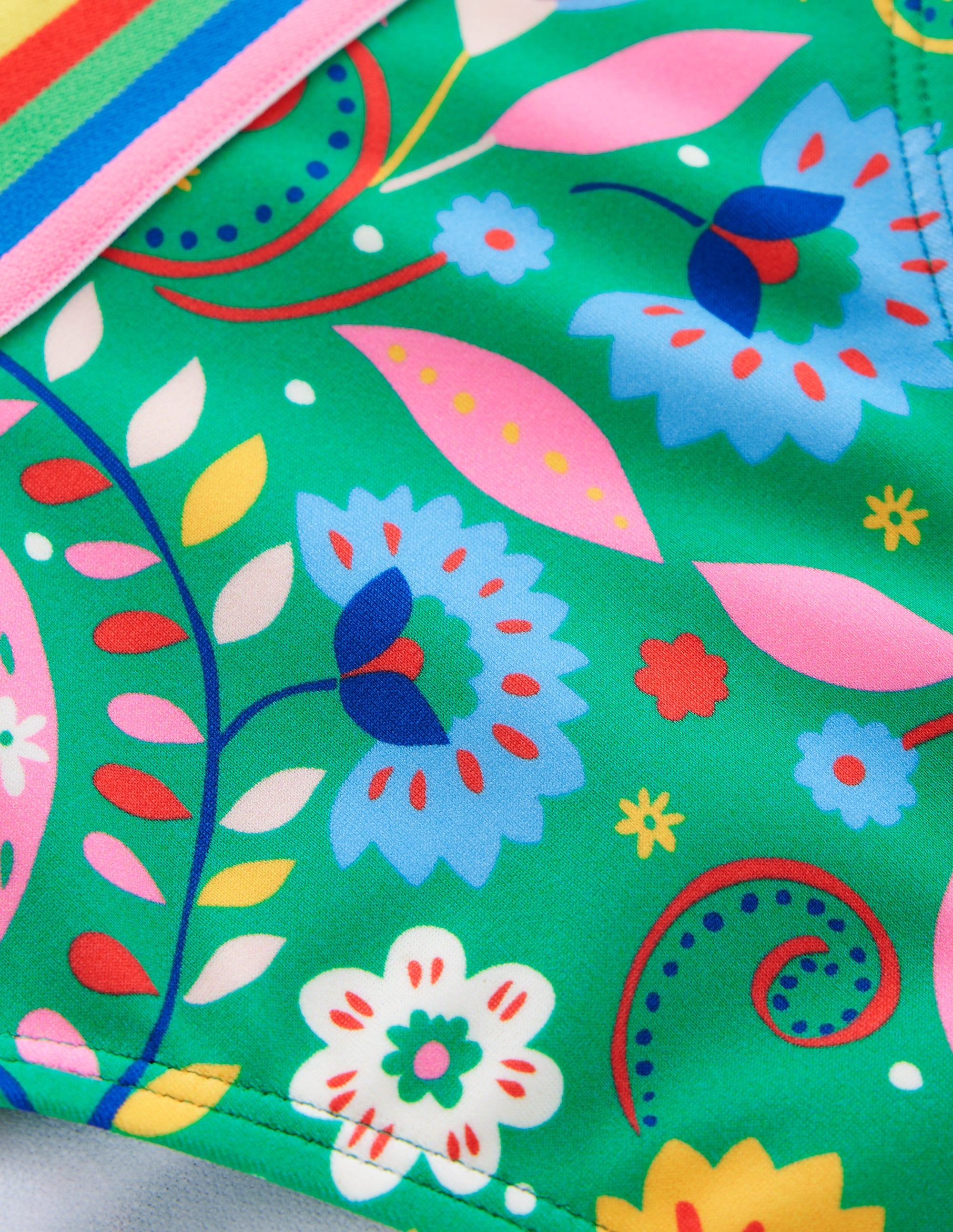  Stripe Trim Bikini Bottoms-Green, Decorative Garden、mySite、ashleygrahame