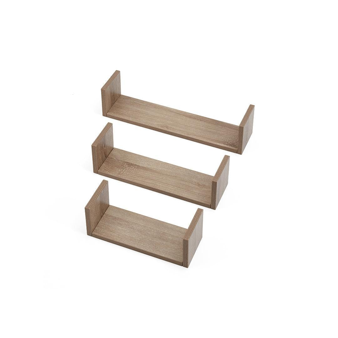  Tutti Bambini Modena Set of Three U-Shaped Wall Shelves - Oak、mySite、merchandisen