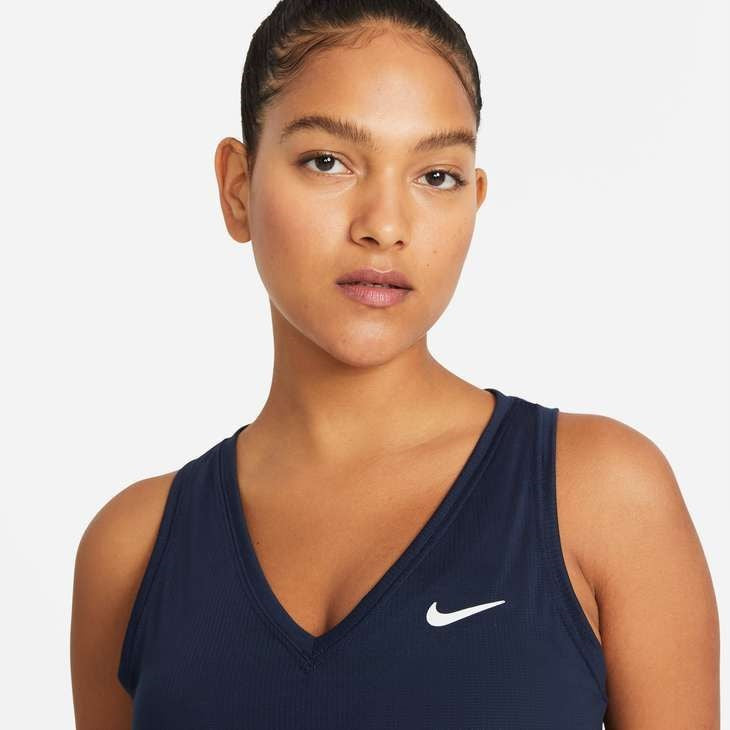 Nike Womens Dri-FIT Victory Tank (Obsidian/White)