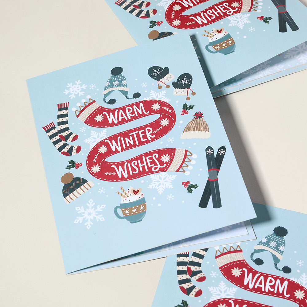 'Warm Winter Wishes' Holiday Penguin Plushpop Card、mySite、solidvoid