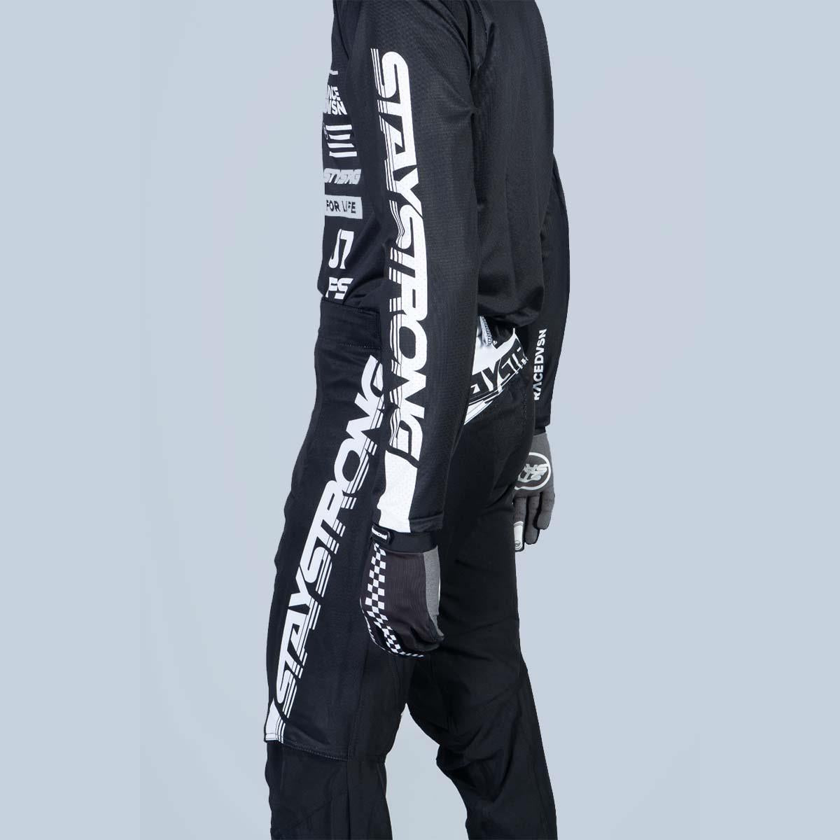  Stay Strong V1 Race Pants - Black/White、mySite、merchandisen