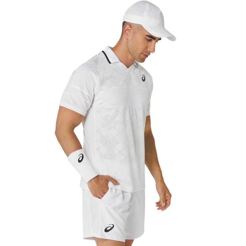 Asics Men's Match Actibreeze Polo Top (Brilliant White)