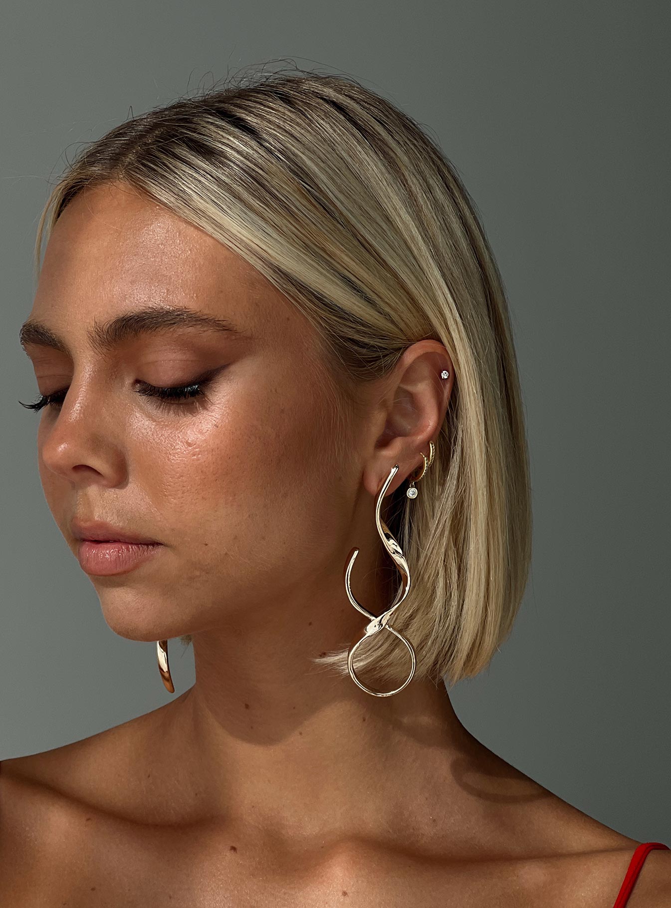 Totals Earrings Gold、mySite、solidvoid