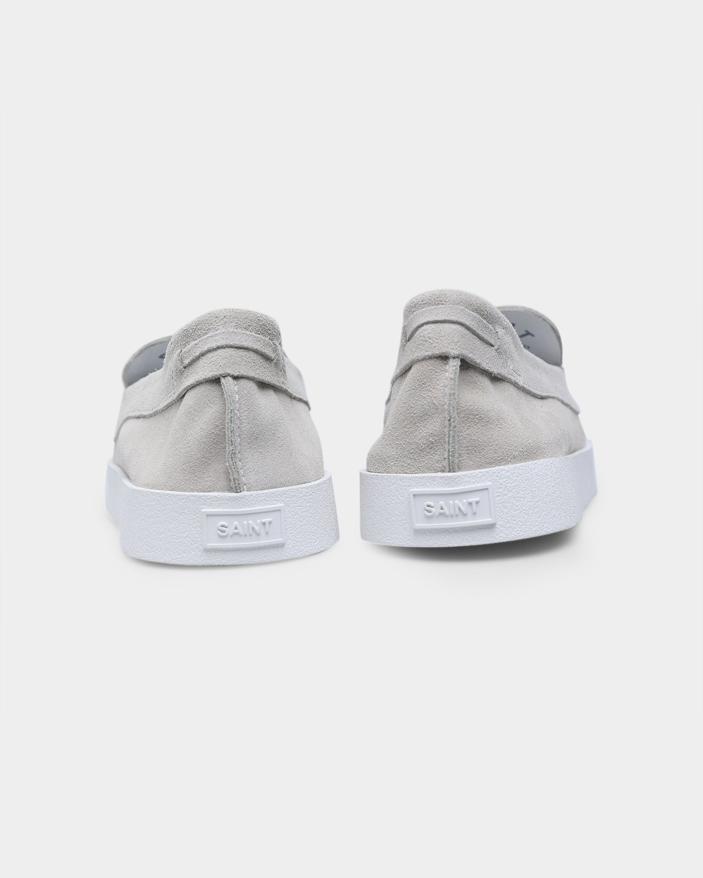 Saint Morta Hemisphere Suede Slip On Loafer Light Grey/White、mySite、zt4zffjzw