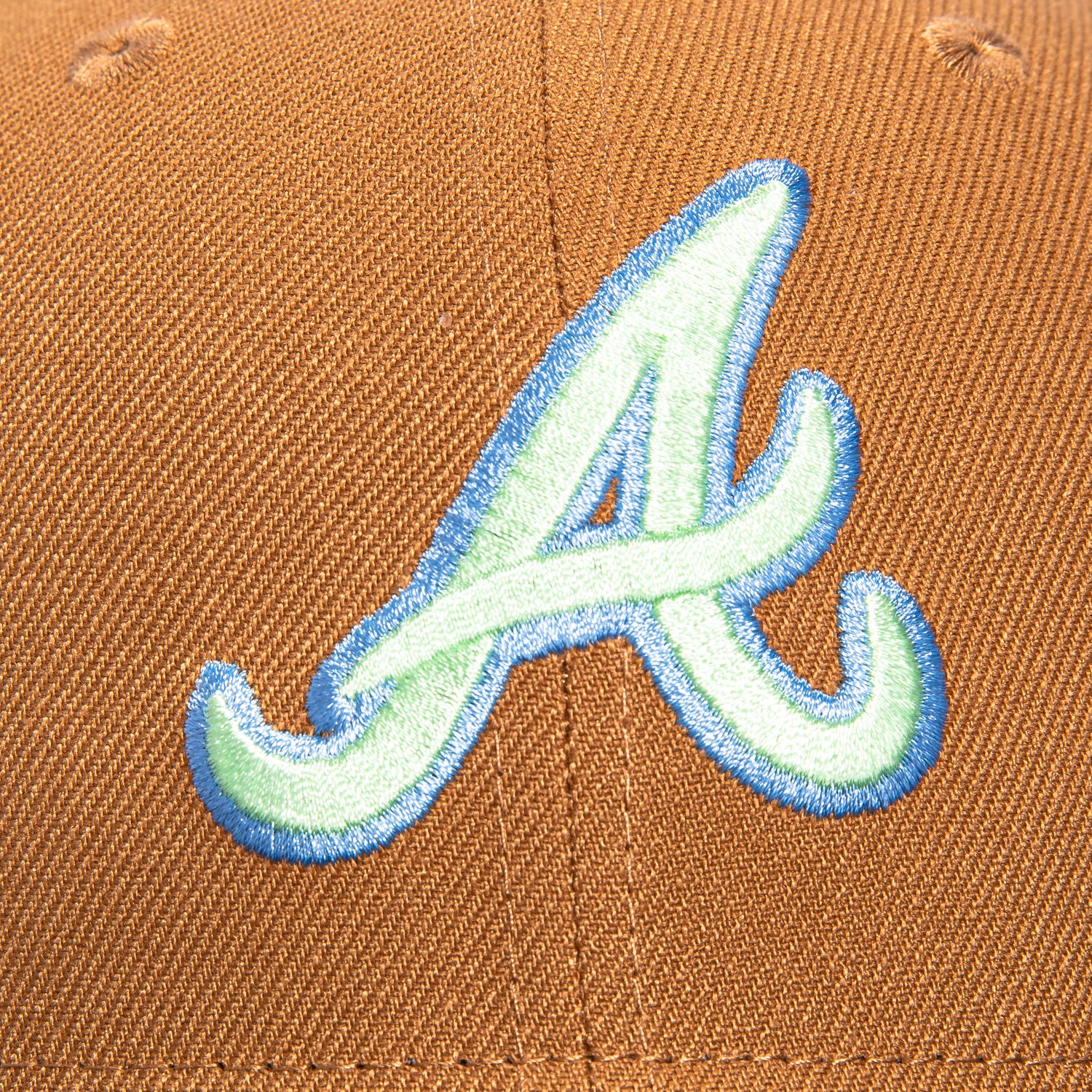 New Era 59Fifty Salt Water Taffy Atlanta Braves 1995 World Series Patch Hat - Khaki, Navy、mySite、vikingsvslions