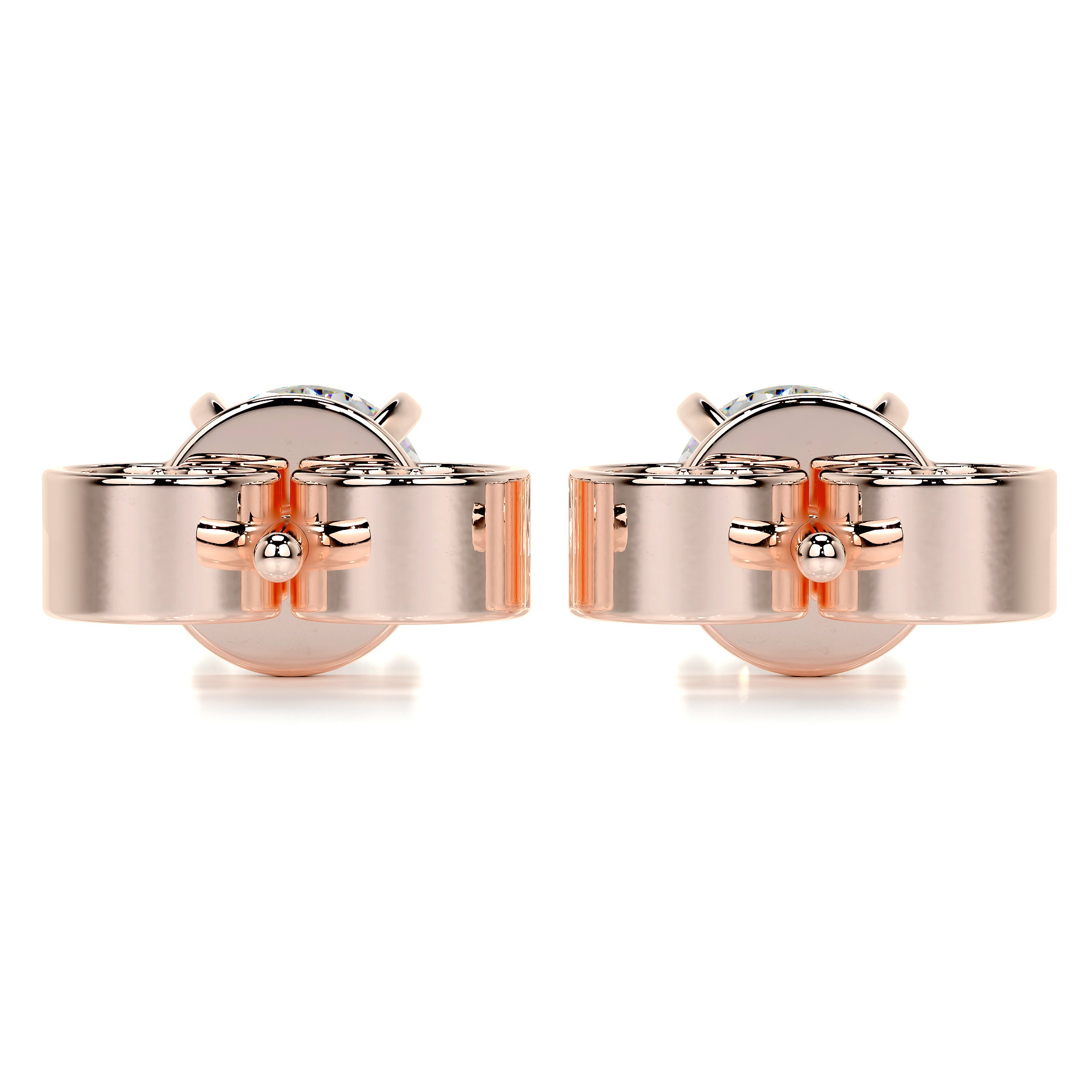 Allen Moissanite Earrings (3 Carat) -14K Rose Gold、mySite、hinf8tx79