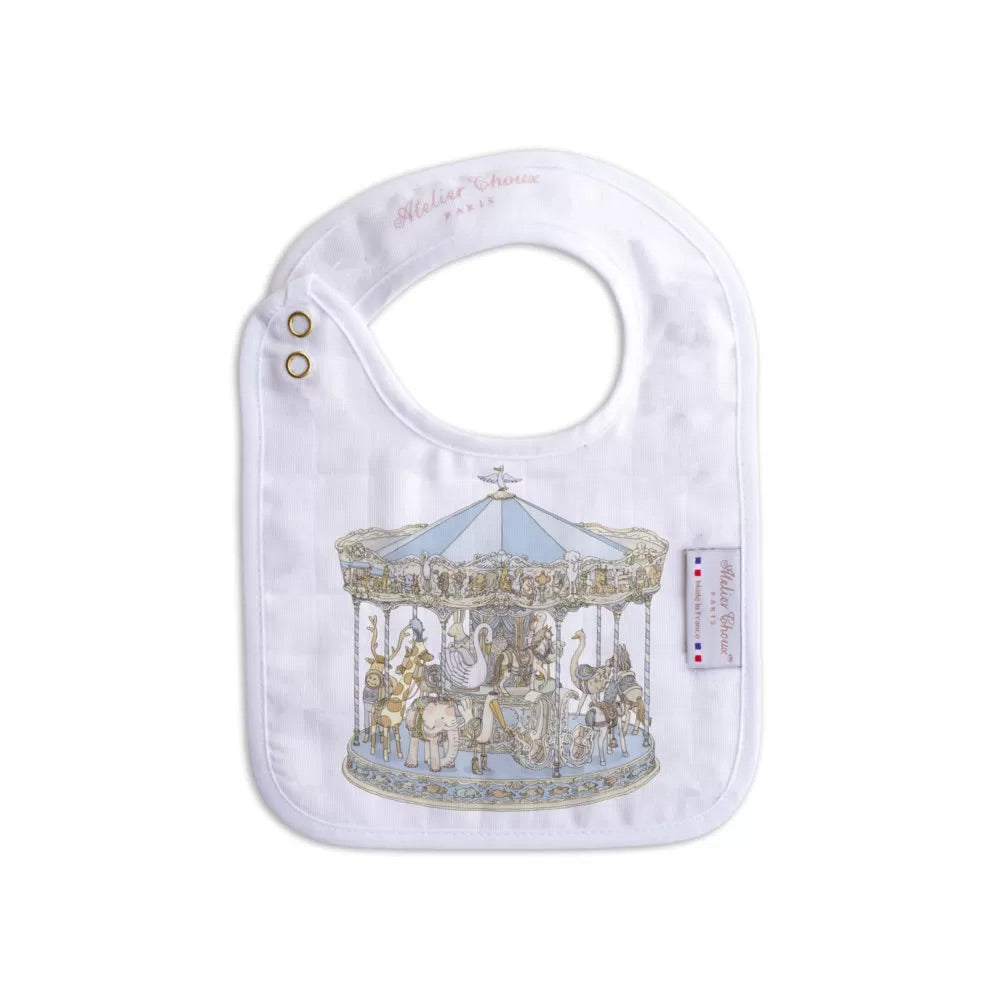  Atelier Choux Blue Carousel Baby Bib、mySite、elrpsem3k