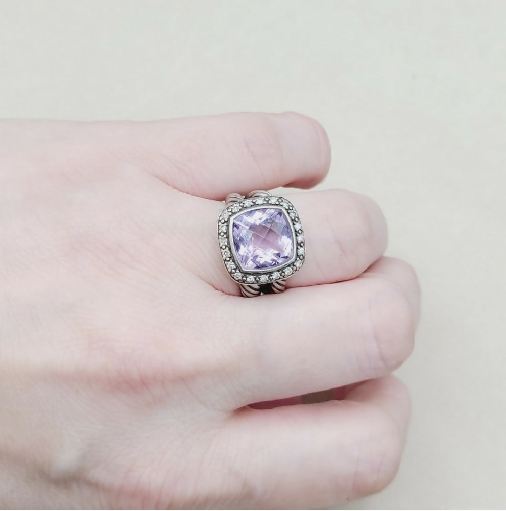 David Yurman Albion Moonlight Ice 11mm Lavender Amethyst Diamond Ring、mySite、hinf8tx79