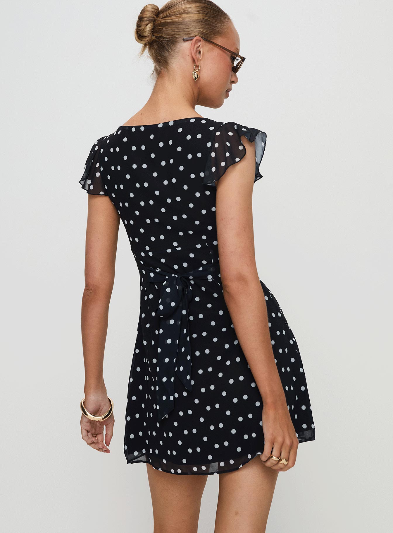 I Guess So Mini Dress Black Polka Dot Tall、mySite、solidvoid