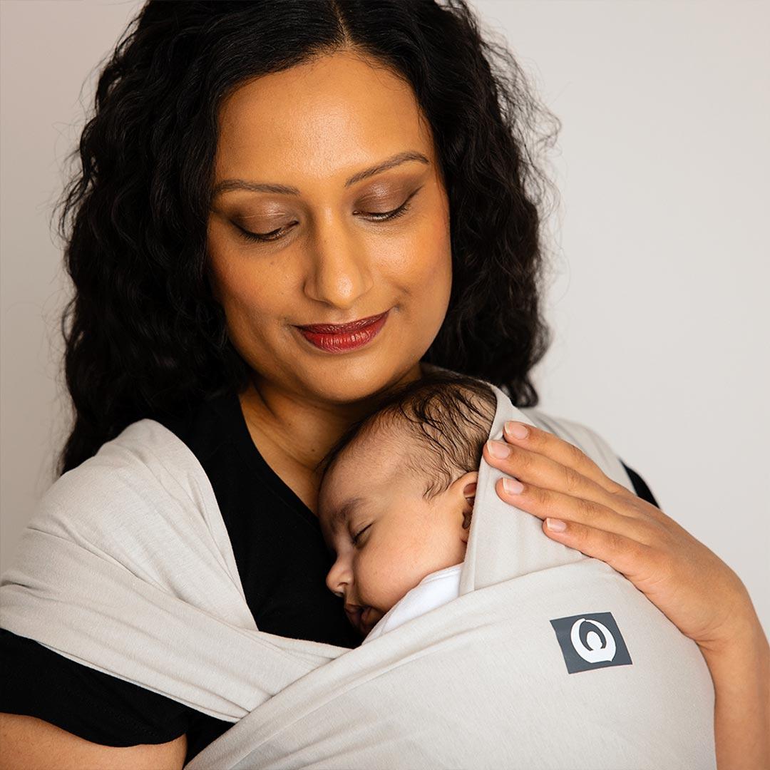  Gaia Stretchy Baby Wrap Carrier - Organic Cotton - Silver Grey、mySite、merchandisen