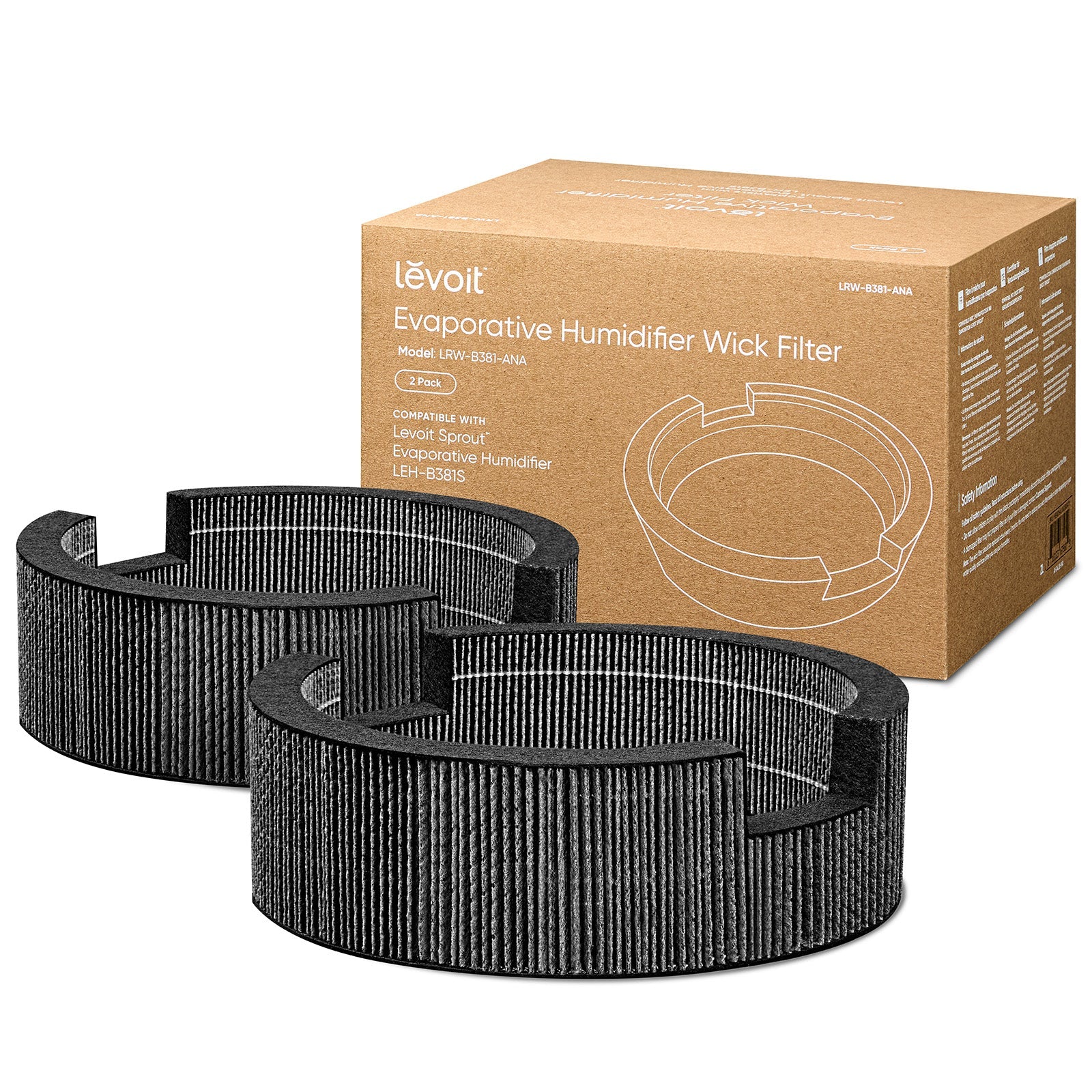 LEVOIT 2-Pack Wick Filters for Sprout Evaporative Humidifier、mySite、fannypackpong