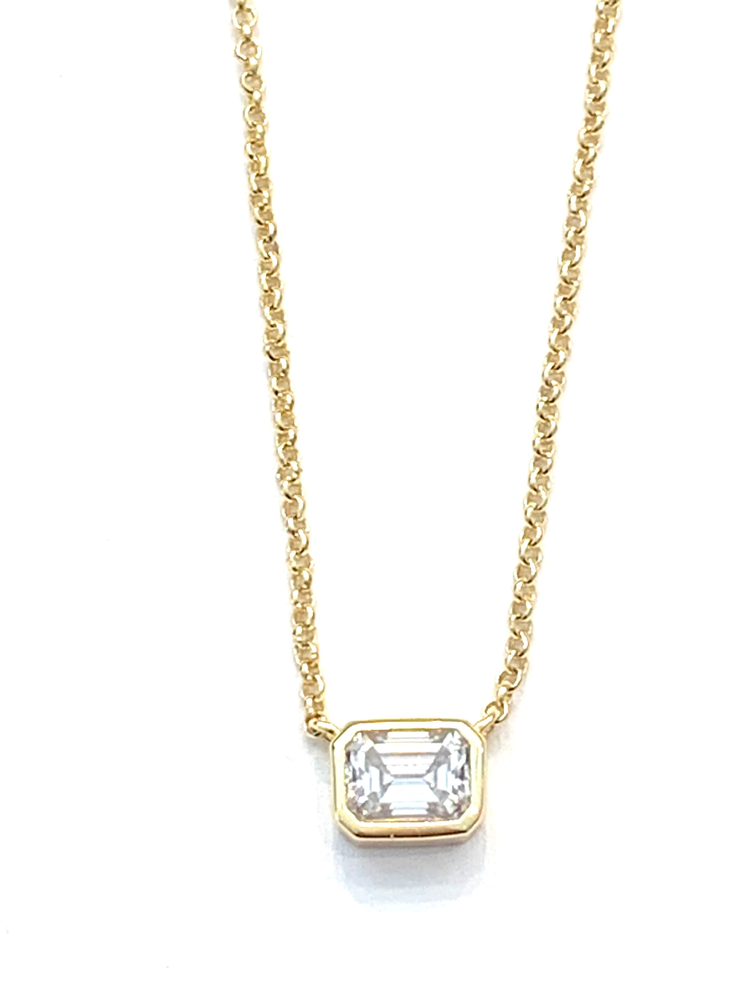 Sconset Flair Studio Moissanite Diamond Necklace, Available in 2 Colors、mySite、noshort