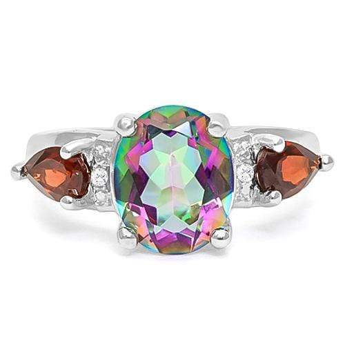 Mystic Topaz Oval 3.2ctw and Pear Garnet with Diamonds in Sterling Silver、mySite、g9winljtr