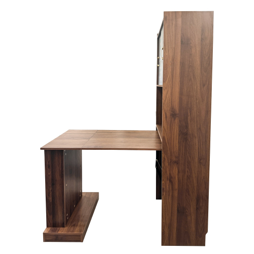 Home Office Computer Desk with Hutch, Antiqued Black finish、、casual