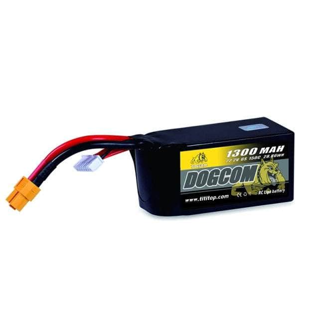  DogCom 22.2V 6S 1300mAh 150C LiPo Battery - XT60、mySite、merchandisen