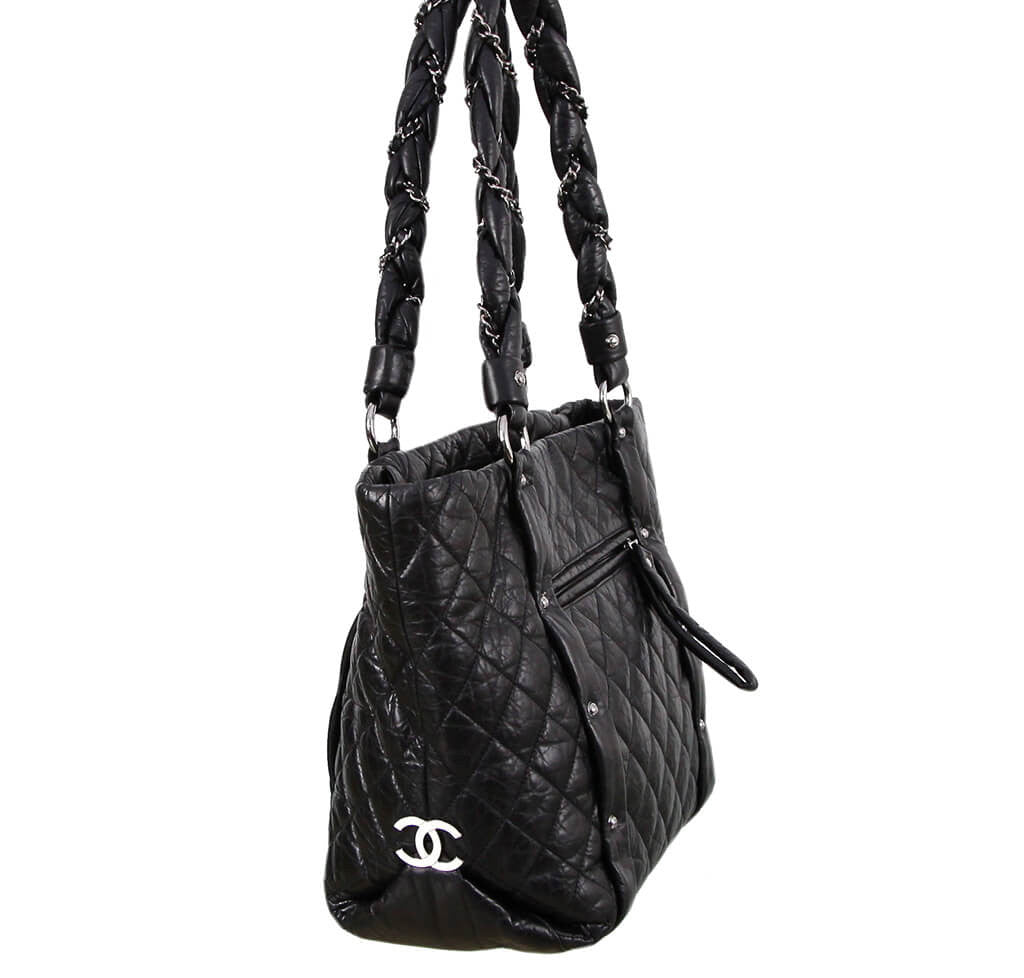 Chanel Grand Shopping Tote Black Calfskin Leather、mySite、garminoutage.com