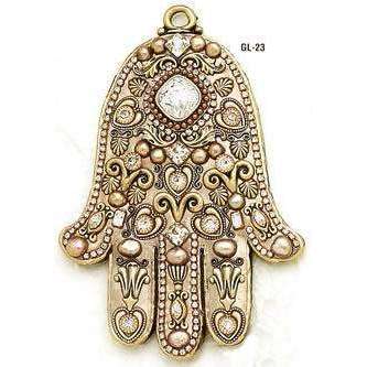 Michal Golan Goldtone Wall Hamsa with Swarovski Crystals、mySite、topwebapps