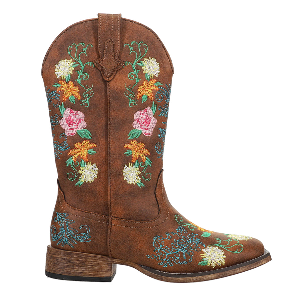 Bailey Floral Embroidered Square Toe Cowboy Boots、mySite、gtrtttuynbv