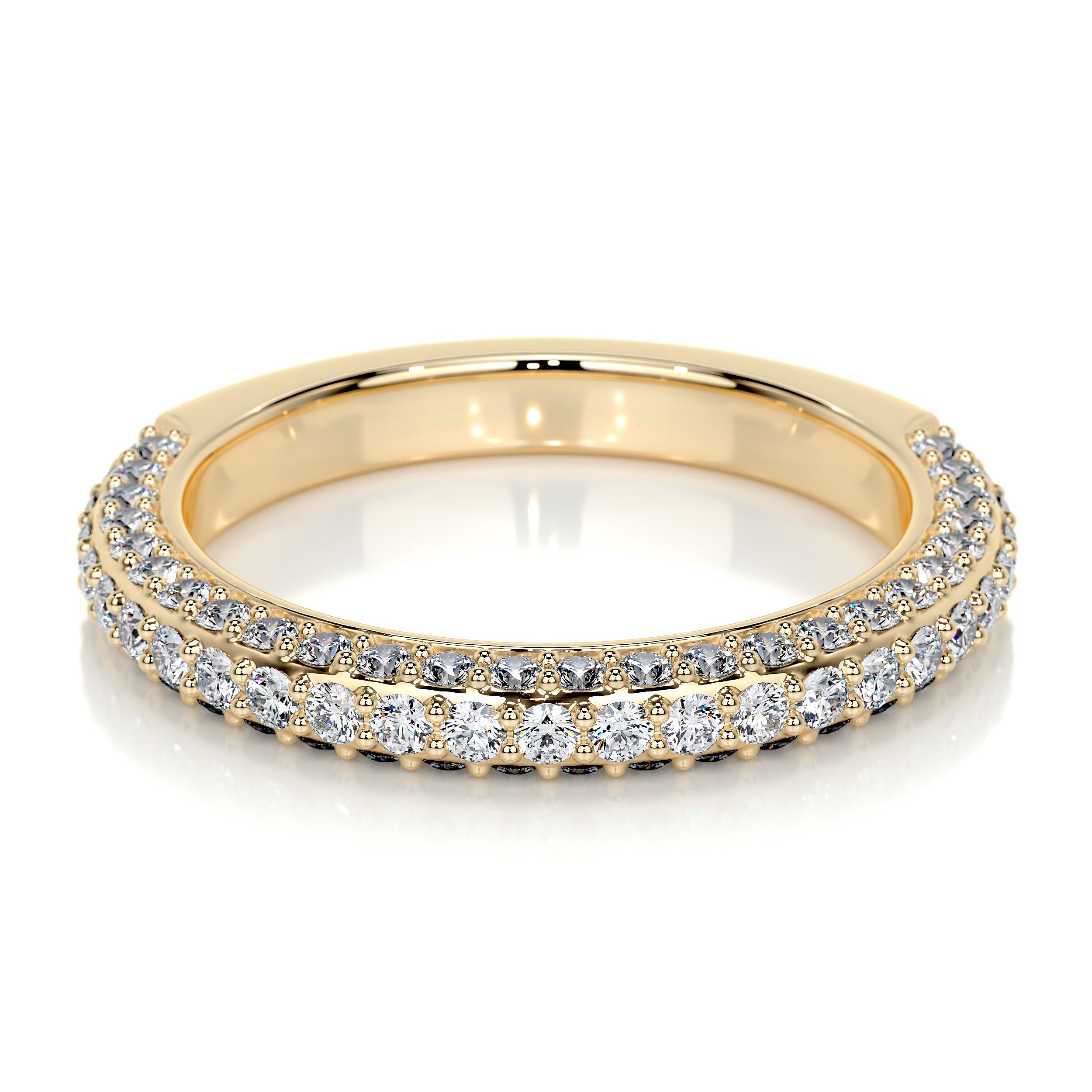 Anastasia Lab Grown Pave Diamond Wedding Ring (0.75 Carat) -18K Yellow Gold、mySite、hinf8tx79