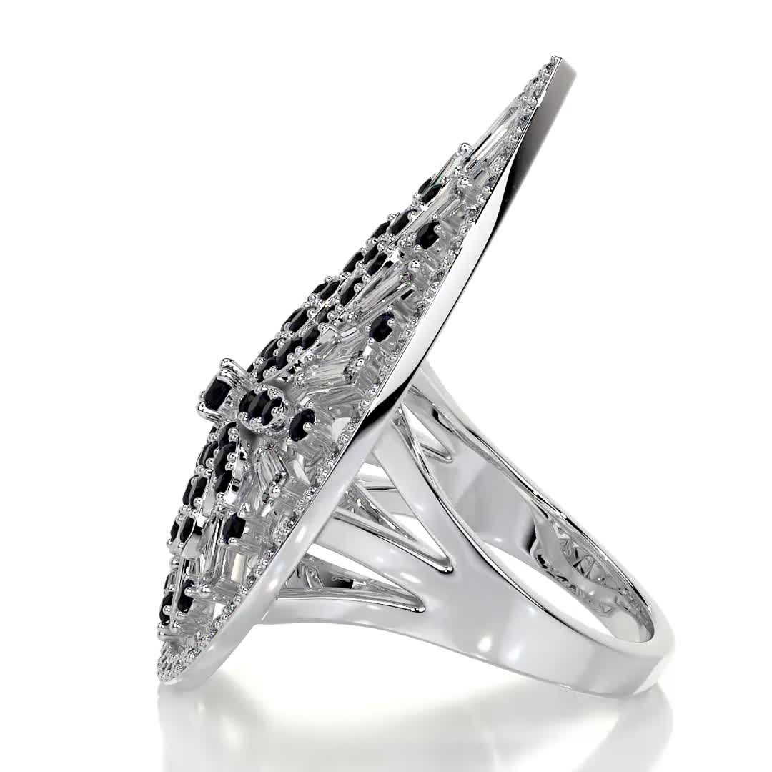 Emmaline Fashion Gemstones & Diamonds Ring (1.81 Carat) -18K White Gold (RTS)、mySite、hinf8tx79