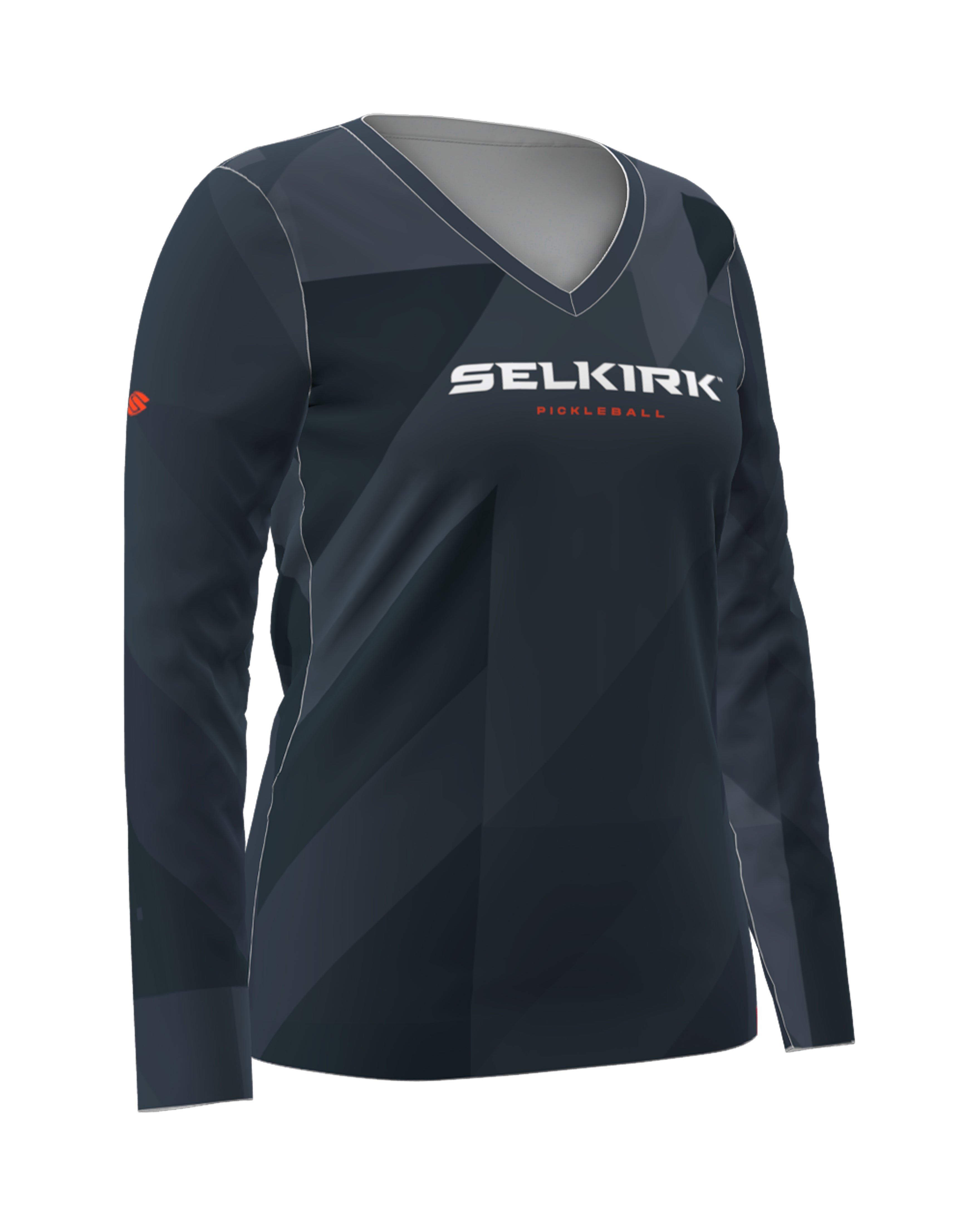 Women's Symmetrix Long Sleeve V-Neck Tee、mySite、noshort