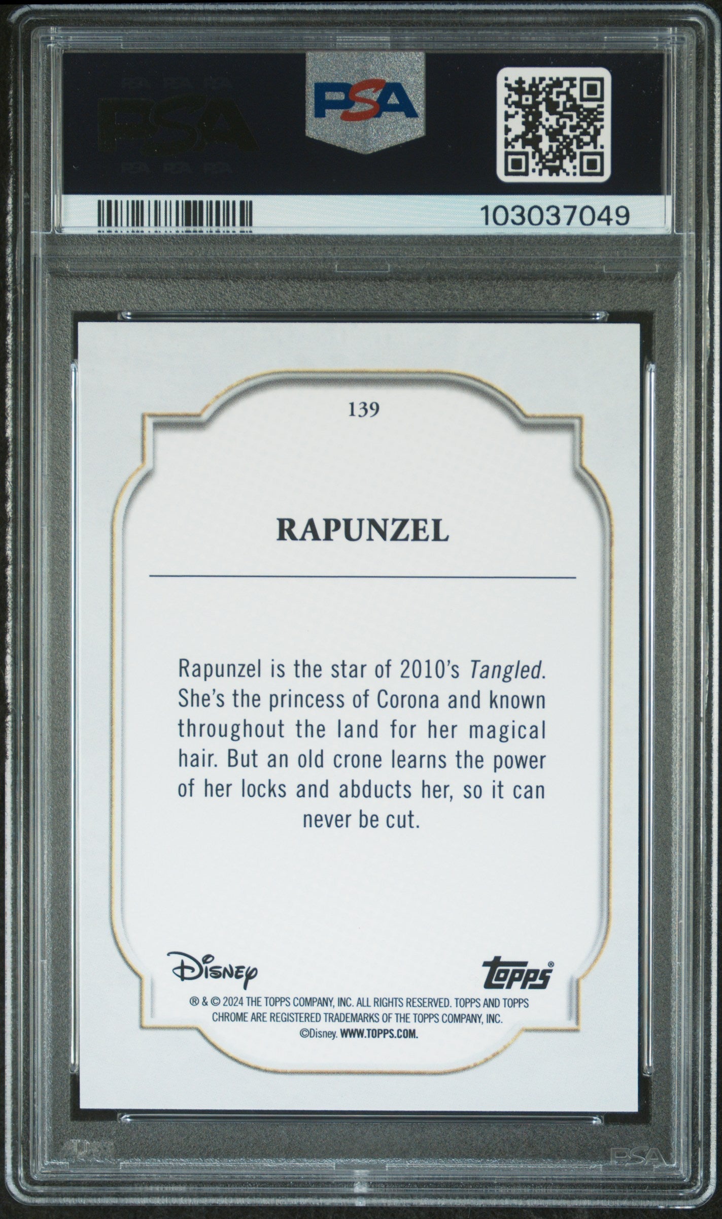 Rapunzel #139 PSA 10 Topps Chrome Disney 2024、mySite、waistdrama