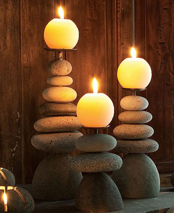 Zen Cairn Candleholders, Multiple Sizes、mySite、topwebapps