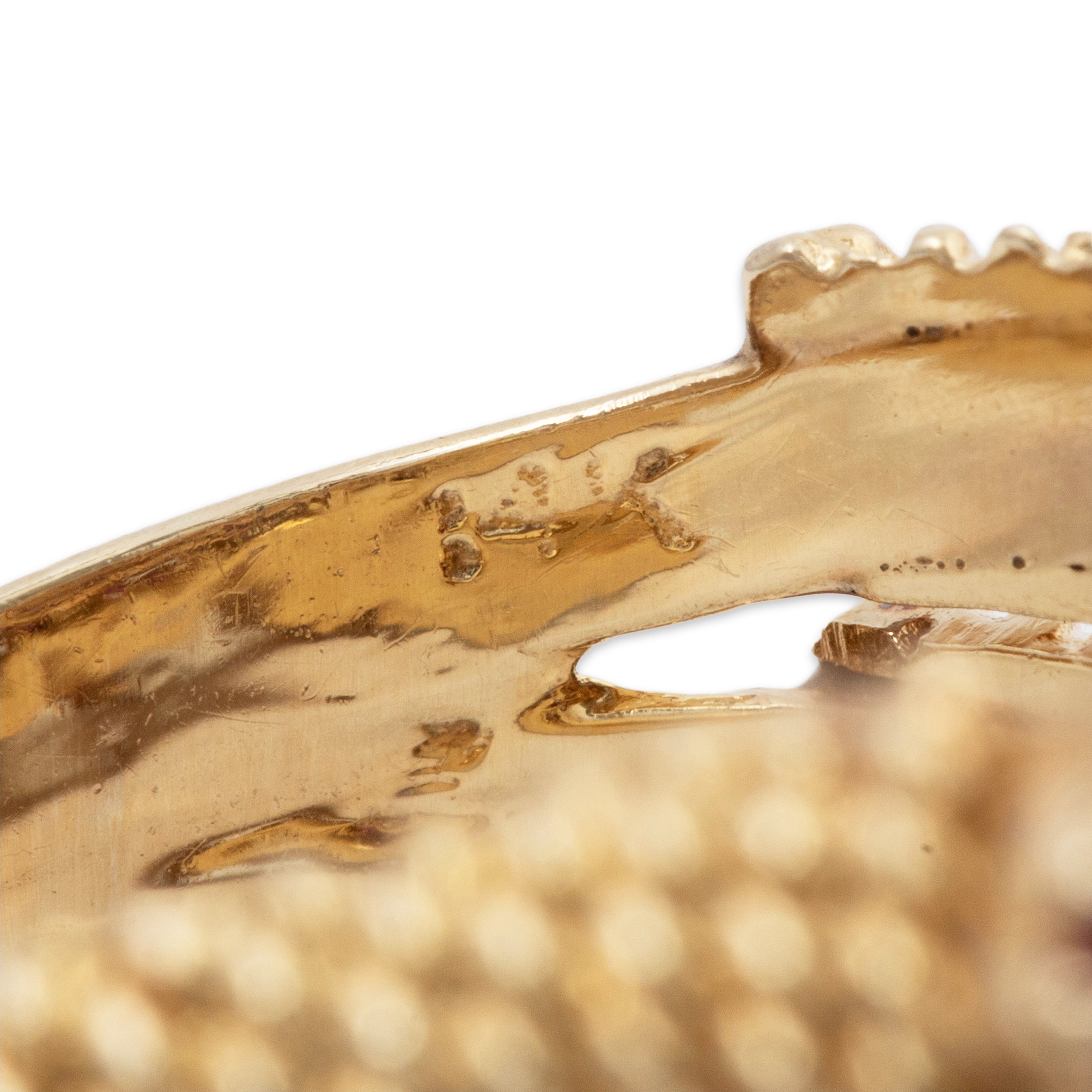 Vintage Heavy 14k Yellow Gold 2.42cttw Ruby Diamond Floral Statement Ring、mySite、hinf8tx79