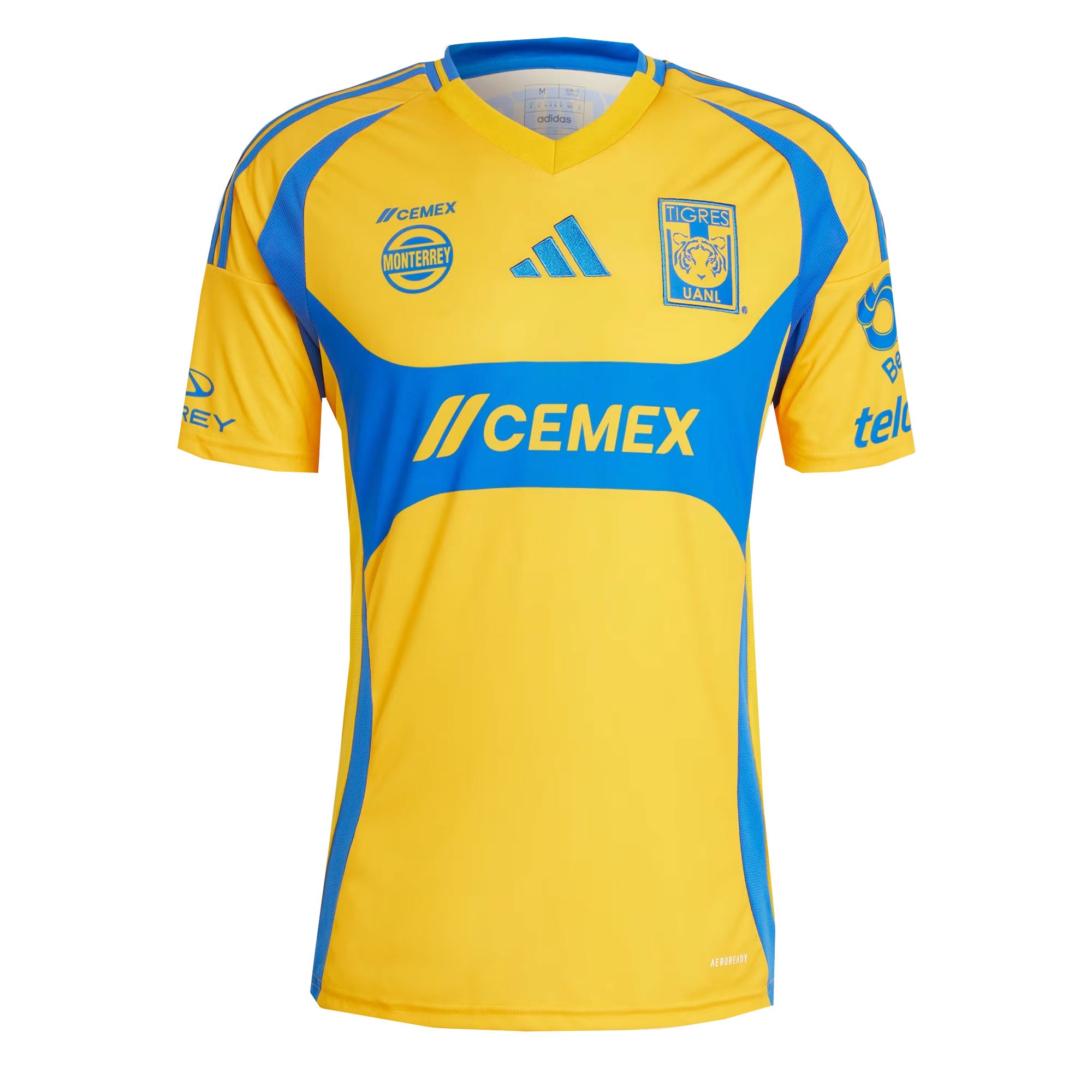adidas Men's Tigres UANL 2024/25 Home Jersey Yellow Gold/Blue、mySite、bottomscart