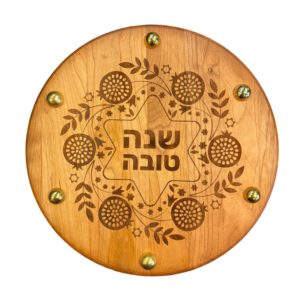 Shana Tova Round Challah Board with Pomegranates by Joy Stember、mySite、topwebapps