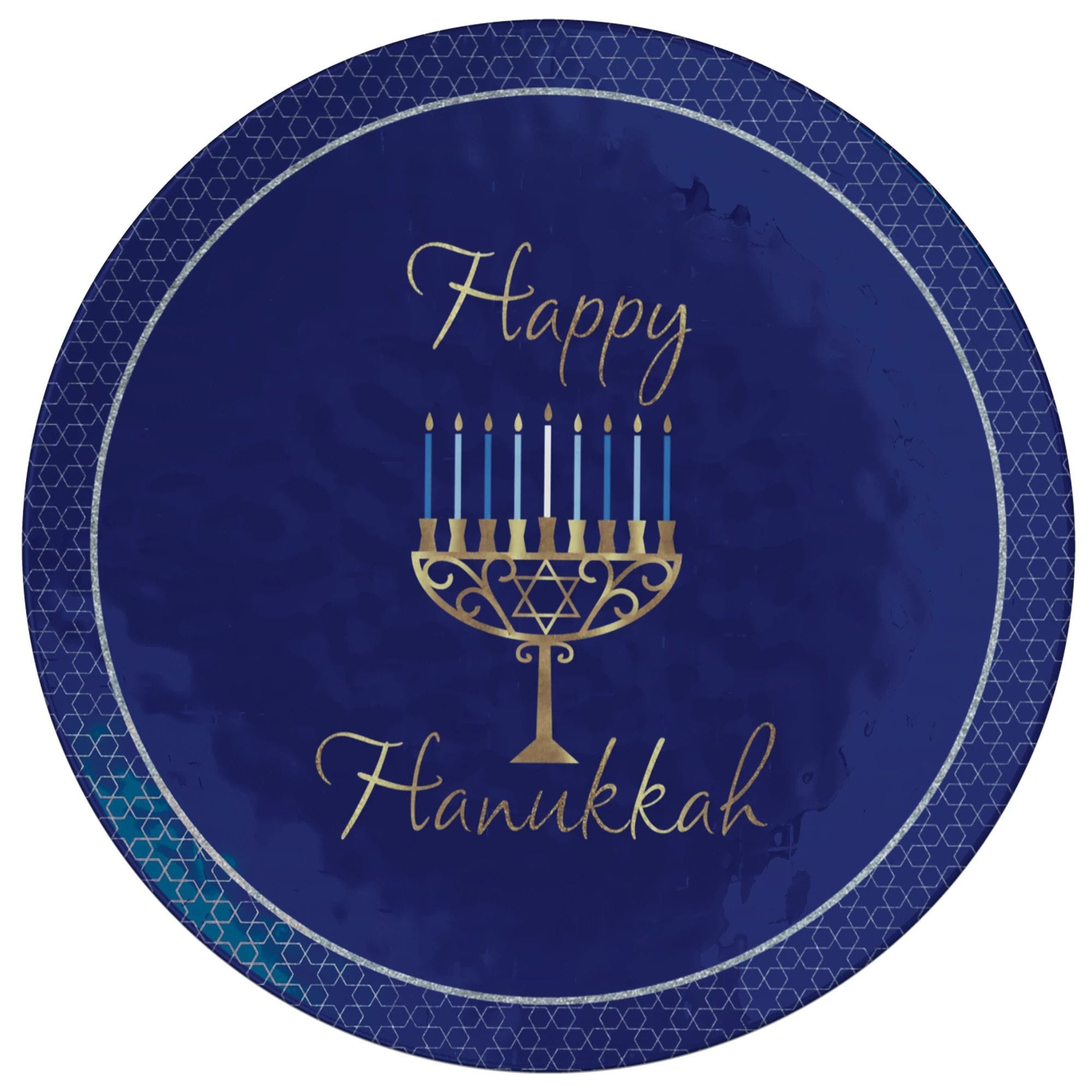 Happy Hanukkah Round Platter、mySite、topwebapps