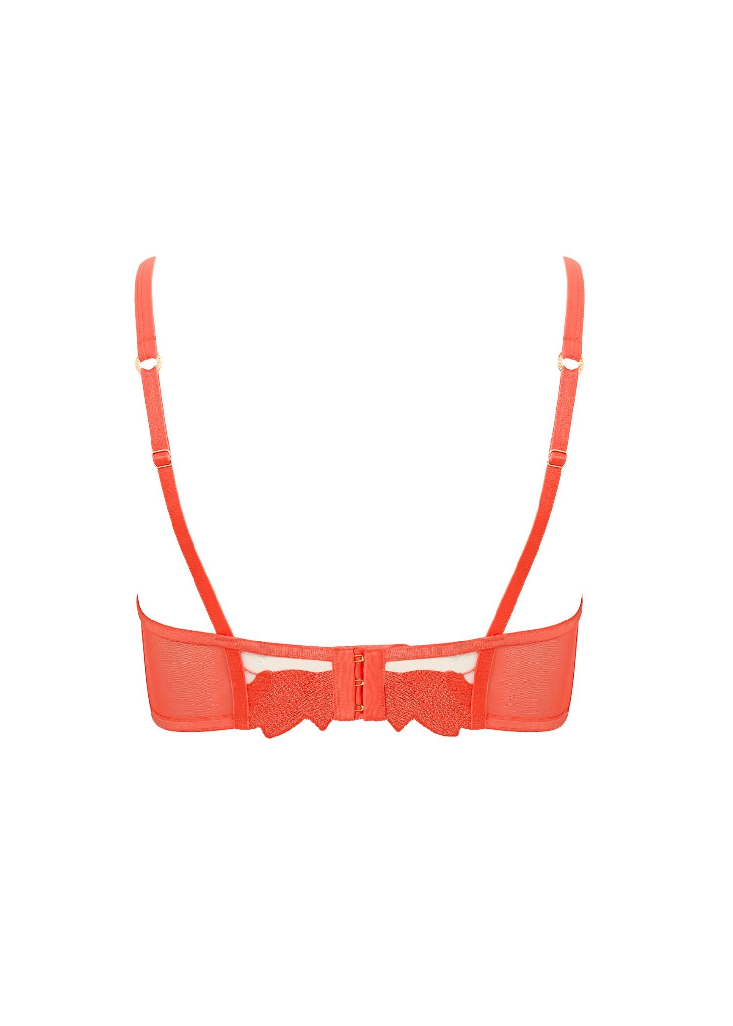  Serenity Wired Longline Bra (Hot Coral/Sheer)、mySite、justintrudeaud