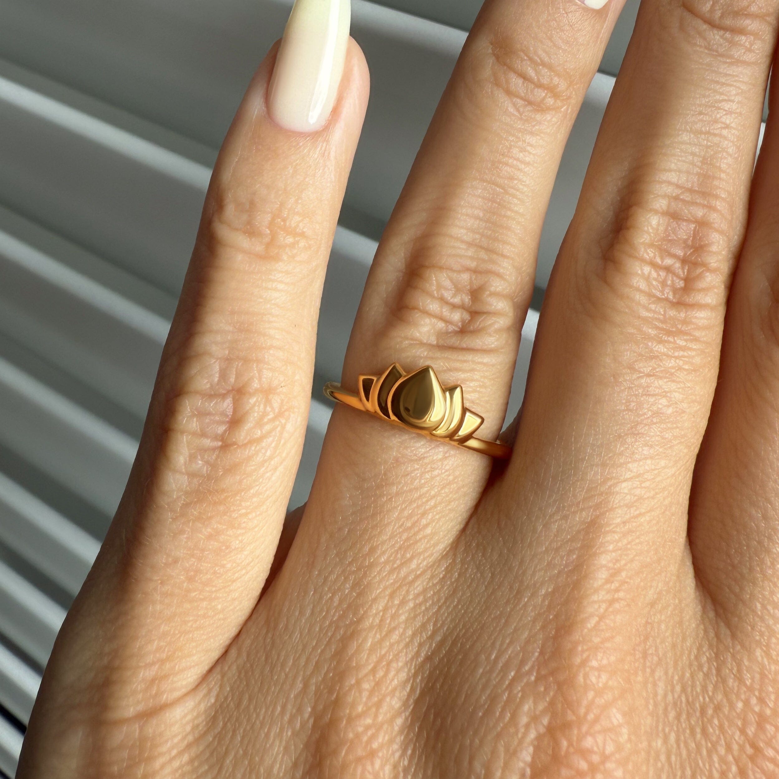 Silver Stacking Ring - Mini Lotus、mySite、hinf8tx79