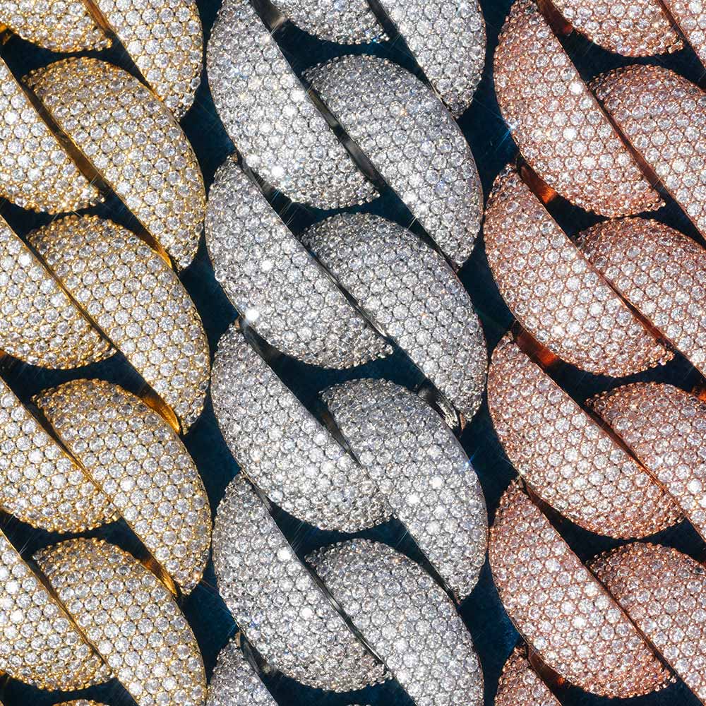 22MM Moissanite 6-Row Miami Cuban Link Bracelet 14K Gold、mySite、hinf8tx79